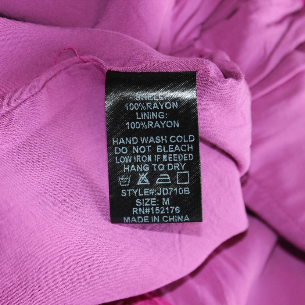 Fuchsia Ruffle-Trim Mini Dress - Picture 9 of 10